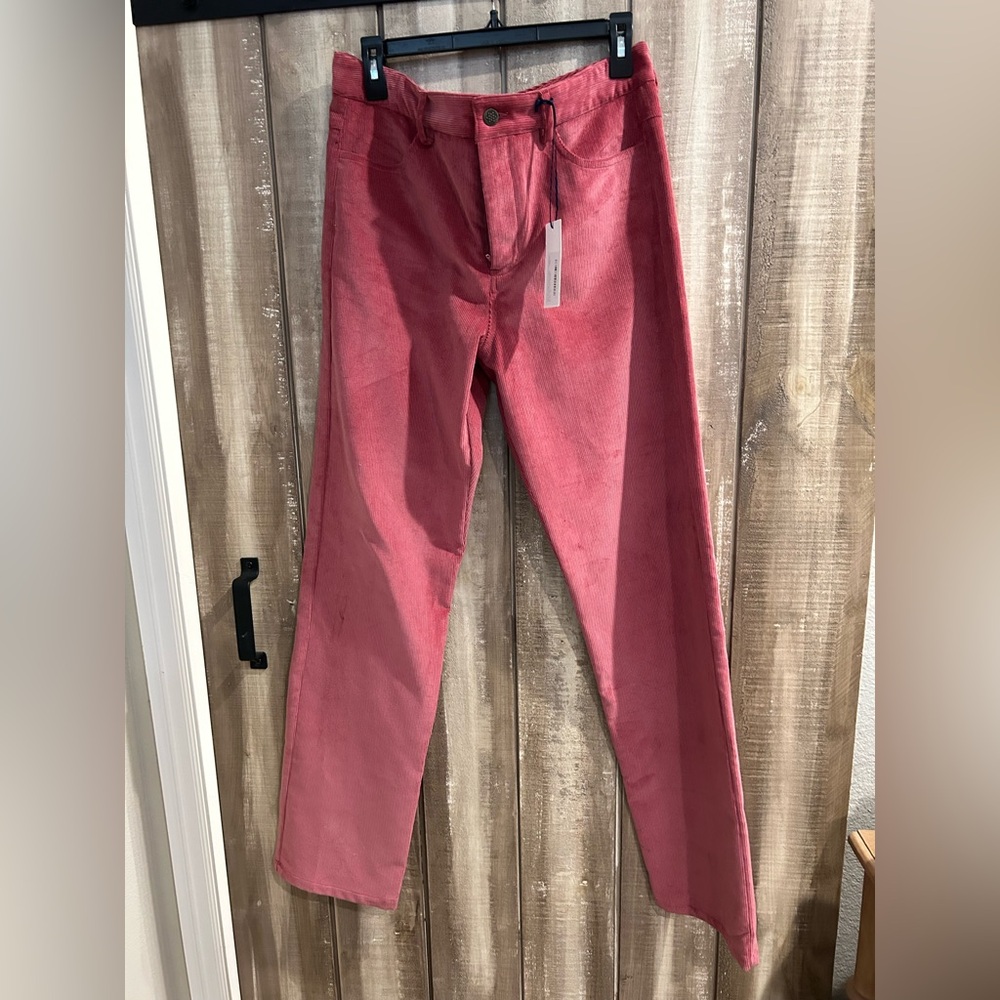 NWT Clare V. X Les Prairies de Paris Jean Velours Milre- Rose Size L (t3)